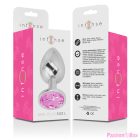 INTENSE - ALUMINUM METAL ANAL PLUG WITH PINK CRYSTAL SIZE L