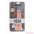 GET REAL - DUAL DENSITY DILDO 17 CM BALLS SKIN