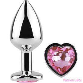 SECRETPLAY - METAL BUTT PLUG FUCHSIA HEART SMALL SIZE 7 CM