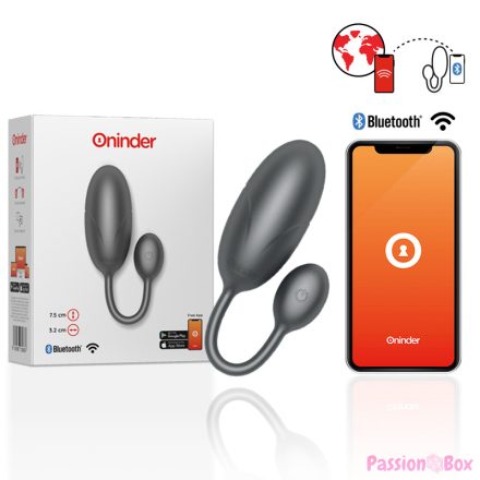 ONINDER - TOKYO VIBRATING EGG BLACK 7.5 X 3.2 CM FREE APP