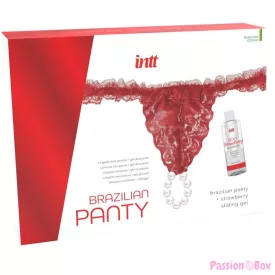   INTT RELEASES - BRAZILIAN RED PANTY WITH PEARLS AND LUBRICATING GEL 50 ML