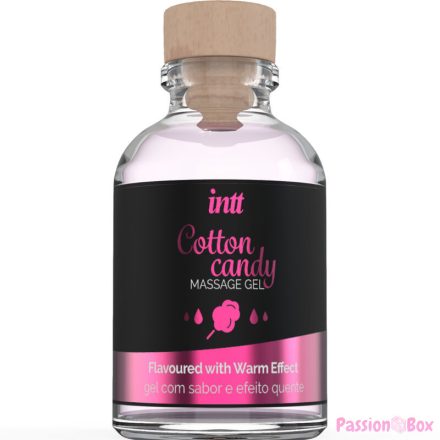 INTT MASSAGE & ORAL SEX - MASSAGE GEL WITH COTTON CANDY FLAVOR AND HEATING EFFECT