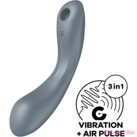 SATISFYER - CURVE TRINITY 1 AIR PULSE VIBRATION GREY