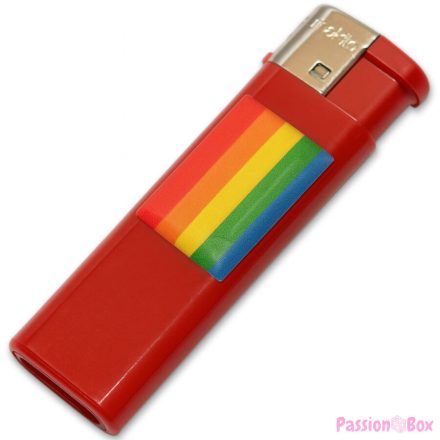 PRIDE - LIGHTER RED WITH LGBT FLAG