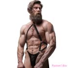 FETISH SUBMISSIVE ATTITUDE - MENS ECO-LEATHER JOCK STRAP HARNESS