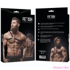 FETISH SUBMISSIVE - ATTITUDE MENS CROSSED SHOULDER ECO LEATHER HARNESS