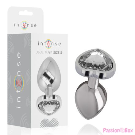 INTENSE - WHITE HEART ALUMINUM METAL ANAL PLUG SIZE S