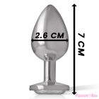 INTENSE - WHITE HEART ALUMINUM METAL ANAL PLUG SIZE S