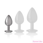 INTENSE - WHITE HEART ALUMINUM METAL ANAL PLUG SIZE S