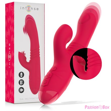 INTENSE - DUA MULTIFUNCTION RECHARGEABLE UP & DOWN VIBRATOR WITH RED TONGUE