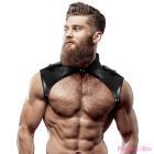 FETISH SUBMISSIVE ATTITUDE - MENS BRIGADE ADJUSTABLE ECO-LEATHER NECK HARNESS