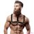 FETISH SUBMISSIVE ATTITUDE - ADJUSTABLE ECO-LEATHER CHEST HARNESS WITH NECKLACE FOR MEN