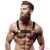 FETISH SUBMISSIVE ATTITUDE - MENS ECO-LEATHER BULLDOG CHEST HARNESS SIZE M/L