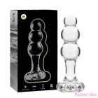 NEBULA SERIES BY IBIZA - MODEL 1 ANAL PLUG BOROSILICATE GLASS CLEAR 10.5 CM -O- 3 CM