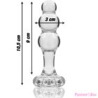 NEBULA SERIES BY IBIZA - MODEL 1 ANAL PLUG BOROSILICATE GLASS CLEAR 10.5 CM -O- 3 CM