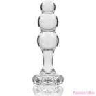 NEBULA SERIES BY IBIZA - MODEL 1 ANAL PLUG BOROSILICATE GLASS CLEAR 10.5 CM -O- 3 CM