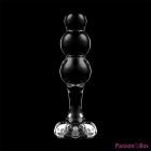 NEBULA SERIES BY IBIZA - MODEL 1 ANAL PLUG BOROSILICATE GLASS CLEAR 10.5 CM -O- 3 CM