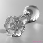 NEBULA SERIES BY IBIZA - MODEL 2 ANAL PLUG BOROSILICATE GLASS CLEAR 11 CM -O- 3.5 CM