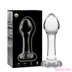 NEBULA SERIES BY IBIZA - MODEL 2 ANAL PLUG BOROSILICATE GLASS CLEAR 11 CM -O- 3.5 CM