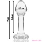 NEBULA SERIES BY IBIZA - MODEL 2 ANAL PLUG BOROSILICATE GLASS CLEAR 11 CM -O- 3.5 CM