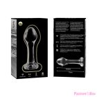 NEBULA SERIES BY IBIZA - MODEL 2 ANAL PLUG BOROSILICATE GLASS CLEAR 11 CM -O- 3.5 CM
