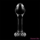 NEBULA SERIES BY IBIZA - MODEL 2 ANAL PLUG BOROSILICATE GLASS CLEAR 11 CM -O- 3.5 CM