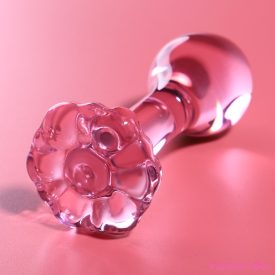   NEBULA SERIES BY IBIZA - MODEL 2 ANAL PLUG BOROSILICATE GLASS PINK 11 CM -O- 3.5 CM