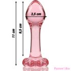 NEBULA SERIES BY IBIZA - MODEL 2 ANAL PLUG BOROSILICATE GLASS PINK 11 CM -O- 3.5 CM