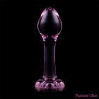 NEBULA SERIES BY IBIZA - MODEL 2 ANAL PLUG BOROSILICATE GLASS PINK 11 CM -O- 3.5 CM