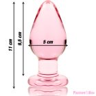NEBULA SERIES BY IBIZA - MODEL 3 ANAL PLUG BOROSILICATE GLASS PINK 11 CM -O- 5 CM