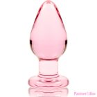NEBULA SERIES BY IBIZA - MODEL 3 ANAL PLUG BOROSILICATE GLASS PINK 11 CM -O- 5 CM