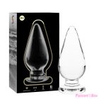 NEBULA SERIES BY IBIZA - MODEL 4 ANAL PLUG BOROSILICATE GLASS CLEAR 11 CM -O- 5 CM
