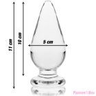 NEBULA SERIES BY IBIZA - MODEL 4 ANAL PLUG BOROSILICATE GLASS CLEAR 11 CM -O- 5 CM