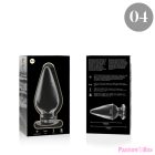 NEBULA SERIES BY IBIZA - MODEL 4 ANAL PLUG BOROSILICATE GLASS CLEAR 11 CM -O- 5 CM