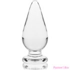 NEBULA SERIES BY IBIZA - MODEL 4 ANAL PLUG BOROSILICATE GLASS CLEAR 11 CM -O- 5 CM