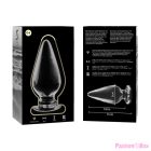 NEBULA SERIES BY IBIZA - MODEL 4 ANAL PLUG BOROSILICATE GLASS CLEAR 11 CM -O- 5 CM