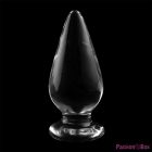 NEBULA SERIES BY IBIZA - MODEL 4 ANAL PLUG BOROSILICATE GLASS CLEAR 11 CM -O- 5 CM