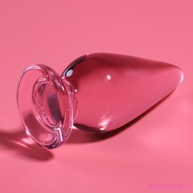  NEBULA SERIES BY IBIZA - MODEL 4 ANAL PLUG BOROSILICATE GLASS PINK 11 CM -O- 5 CM