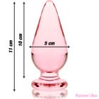 NEBULA SERIES BY IBIZA - MODEL 4 ANAL PLUG BOROSILICATE GLASS PINK 11 CM -O- 5 CM