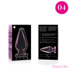 NEBULA SERIES BY IBIZA - MODEL 4 ANAL PLUG BOROSILICATE GLASS PINK 11 CM -O- 5 CM