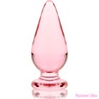 NEBULA SERIES BY IBIZA - MODEL 4 ANAL PLUG BOROSILICATE GLASS PINK 11 CM -O- 5 CM