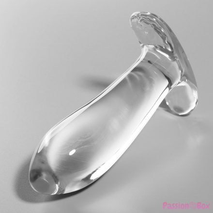 NEBULA SERIES BY IBIZA - MODEL 5 ANAL PLUG BOROSILICATE GLASS CLEAR 12.5 CM -O- 3.5 CM
