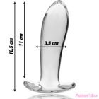NEBULA SERIES BY IBIZA - MODEL 5 ANAL PLUG BOROSILICATE GLASS CLEAR 12.5 CM -O- 3.5 CM