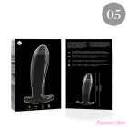 NEBULA SERIES BY IBIZA - MODEL 5 ANAL PLUG BOROSILICATE GLASS CLEAR 12.5 CM -O- 3.5 CM