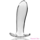 NEBULA SERIES BY IBIZA - MODEL 5 ANAL PLUG BOROSILICATE GLASS CLEAR 12.5 CM -O- 3.5 CM