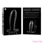 NEBULA SERIES BY IBIZA - MODEL 5 ANAL PLUG BOROSILICATE GLASS CLEAR 12.5 CM -O- 3.5 CM