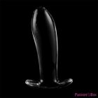 NEBULA SERIES BY IBIZA - MODEL 5 ANAL PLUG BOROSILICATE GLASS CLEAR 12.5 CM -O- 3.5 CM