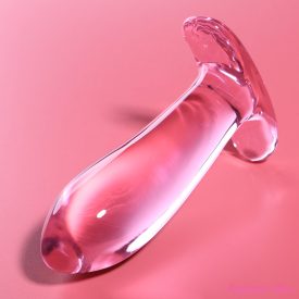   NEBULA SERIES BY IBIZA - MODEL 5 ANAL PLUG BOROSILICATE GLASS PINK 12.5 CM -O- 3.5 CM