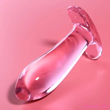 NEBULA SERIES BY IBIZA - MODEL 5 ANAL PLUG BOROSILICATE GLASS PINK 12.5 CM -O- 3.5 CM