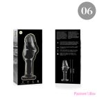 NEBULA SERIES BY IBIZA - MODEL 6 ANAL PLUG BOROSILICATE GLASS CLEAR 12.5 CM -O- 4 CM